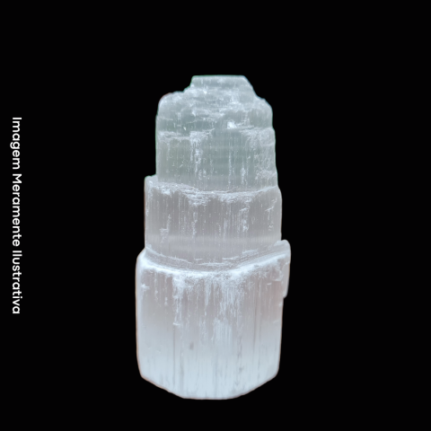 Torre de Selenita Branca 6 cm - Unidade